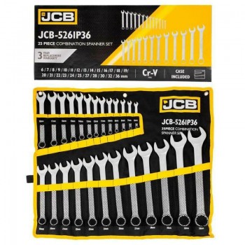 JCB COMBINATION WRENCH set 25el. (6-36mm)