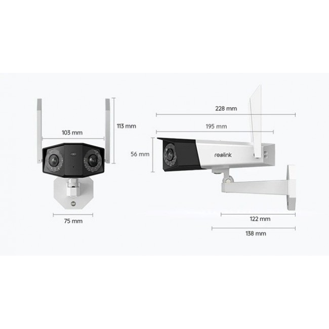 Reolink Duo Series W730 - 4K Outdoor Wi-Fi Camera, Dual-Lens, 180 Panoramic View, Person/Vehicle/Animal Detection Reolink Duo Series W730 - 4K Outdoor Wi-Fi Camera, Dual-Lens, 180 Panoramic View, Person/Vehicle/Animal Detection