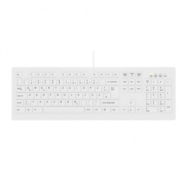 Contour Design Active Key Contour ClassicClean Medical Keyboard Removable Cover Full-Size Wired White DE C8100