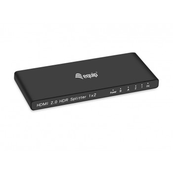 Equip HDMI2.0 2-Port Splitter Ultra Slim 4K/ 60Hz schwarz
