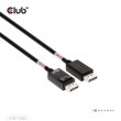 CLUB3D DisplayPort 2.1 Bi-Directional VESA DP80 Certified Cable 4K240Hz, 8K60Hz or 10K60Hz M/M 1.6m/5.25ft