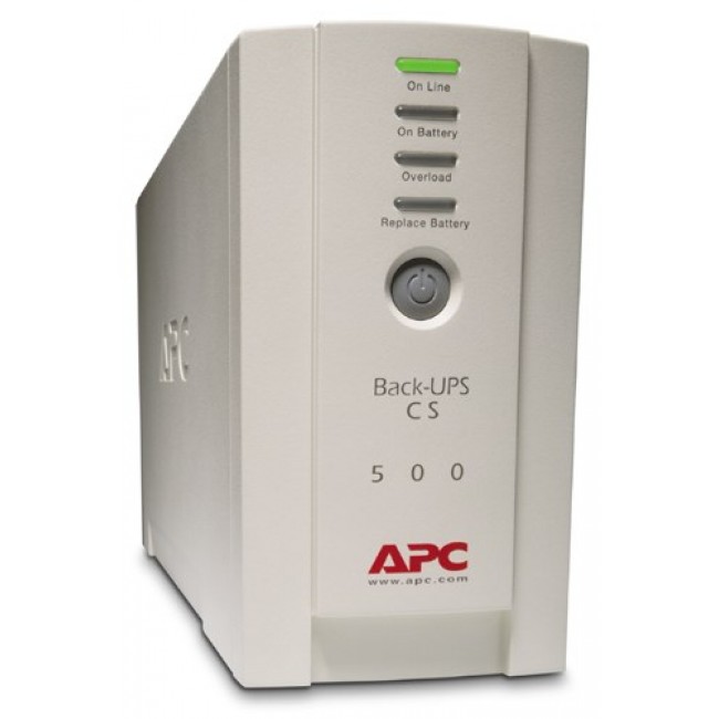 APC Back-UPS, 500VA/300W, Tower, 230V, 4x IEC C13 Outlets , User Replaceable Battery