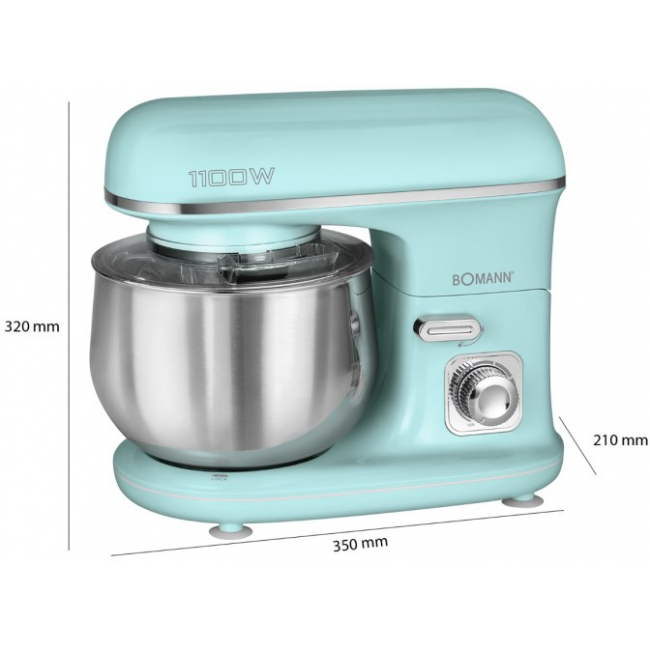 Bomann KM 6030 CB food processor 1100 W 5 L Mint colour Bomann KM 6030 CB food processor 1100 W 5 L Mint colour