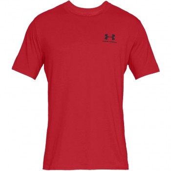 Under Armour Sportstyle Left Chest SS Men's T-Shirt Red 1326799 600 L