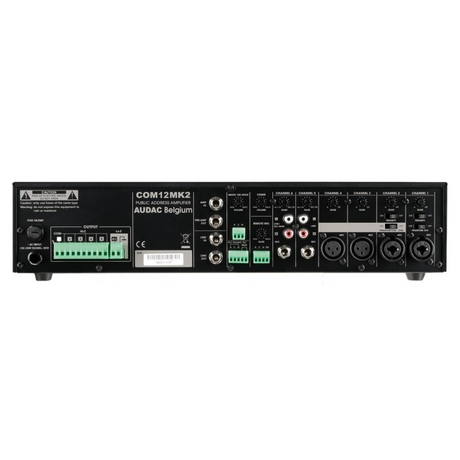 AUDAC COM12MK2 audio amplifier Performance/stage Black AUDAC COM12MK2 audio amplifier Performance/stage Black