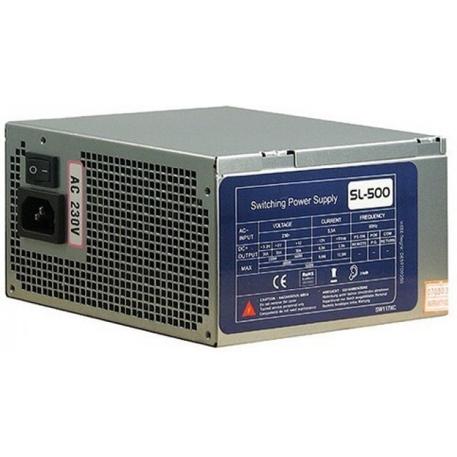 Inter-Tech SL-500A power supply unit 500 W 20+4 pin ATX ATX Grey
