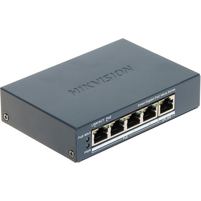 Hikvision DS-3E1505P-EI/M network switch Managed Gigabit Ethernet (10/100/1000) Power over Ethernet (PoE) Grey