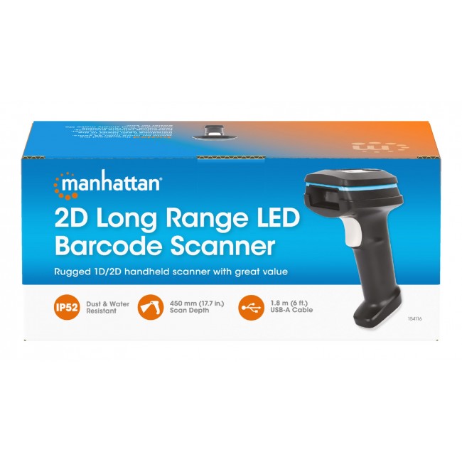 Barcode scanner MANHATTAN 2D LED handheld IP52 Barcode scanner MANHATTAN 2D LED handheld IP52