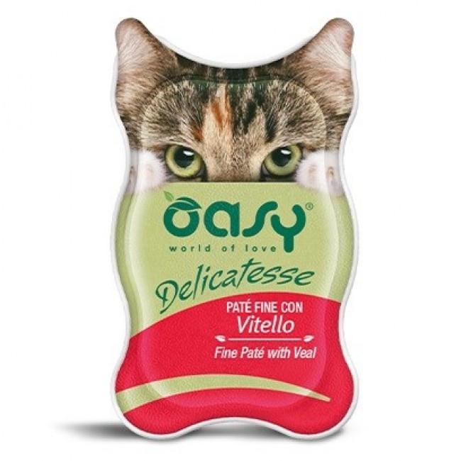 OASY Delicatesse Fine pat with Veal - wet cat food - 85g
