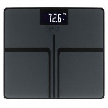 Bathroom scale ADLER AD 8194s STRIPES rechargeable USB-C Black