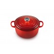Le Creuset Round Roaster, Cherry, 22cm Le Creuset Round Roaster, Cherry, 22cm