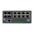 LevelOne TURING 12-Port L3 Lite Managed Gigabit Industrial Switch, 8 PoE Outputs, 240W, 802.3at/af PoE, 4 x SFP, -40 C to 75 C