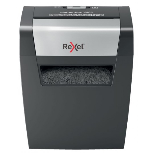 Rexel Momentum X406 paper shredder Particle-cut shredding Blue, Grey