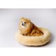 GO GIFT Shaggy cream M - pet bed - 57 x 57 x 10 cm