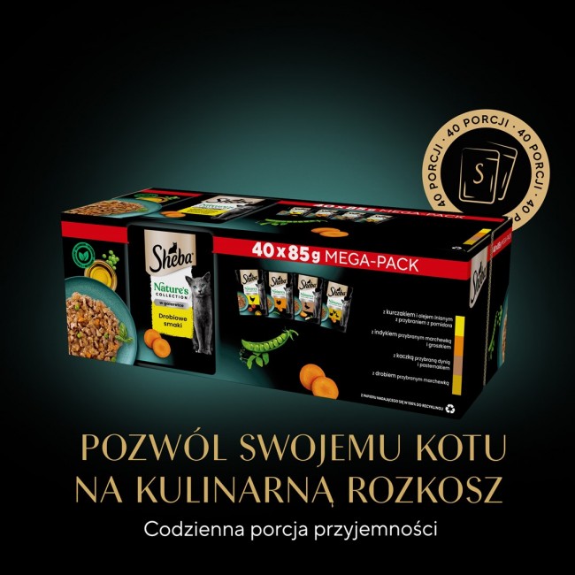 SHEBA Nature's Collection Poultry Flavors in jelly - wet cat food - 40 x 85g SHEBA Nature's Collection Poultry Flavors in jelly - wet cat food - 40 x 85g