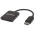 Manhattan DisplayPort 1.2 to 2-Port DisplayPort 1.2 Splitter Hub with MST, 4K@30Hz, USB-A Powered, Video Wall Function, Black, MST Multi-Stream Transport, 3 Year Warranty
