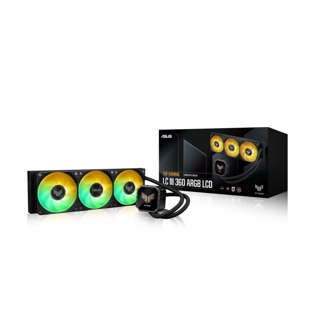 ASUS TUF Gaming LC III 360 ARGB LCD Processor All-in-one liquid cooler 12 cm Black 1 pc(s) ASUS TUF Gaming LC III 360 ARGB LCD Processor All-in-one liquid cooler 12 cm Black 1 pc(s)