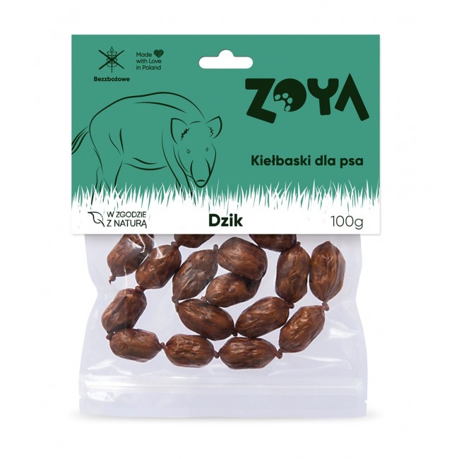 ZOYA Wild boar sausages - dog treat - 100g