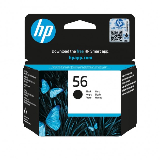 HP 56 Black Original Ink Cartridge HP 56 Black Original Ink Cartridge