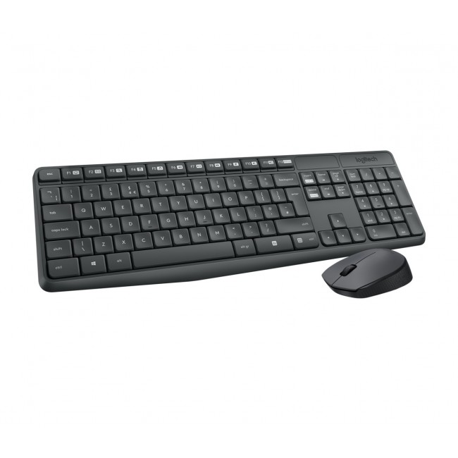 Logitech Keyboard MK235 Wireless KBD+Mouse Grey CZ
