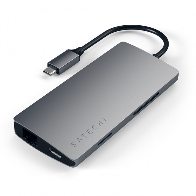 Satechi Multi-Port Adapter V2 Dock st. USB 3.2 Gen 1 (3.1 Gen 1) Type-C Grey Satechi Multi-Port Adapter V2 Dock st. USB 3.2 Gen 1 (3.1 Gen 1) Type-C Grey