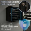 Extralink Rackmount cabinet 6U 600x450 Black wall mounted