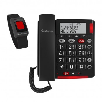 amplicomms BigTel 50 Alarm Plus Analog telephone Caller ID Dark Grey