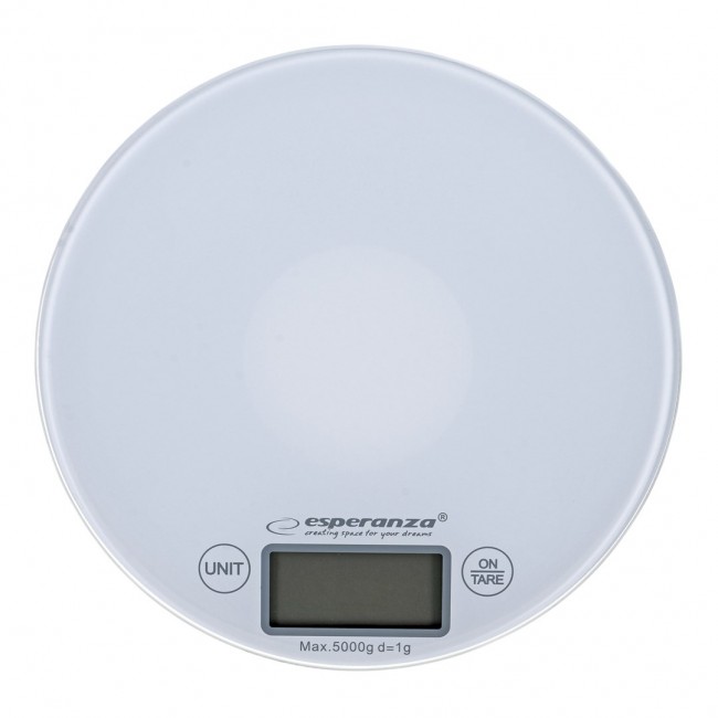 Esperanza EKS003W Electronic Kitchen Scale White Round