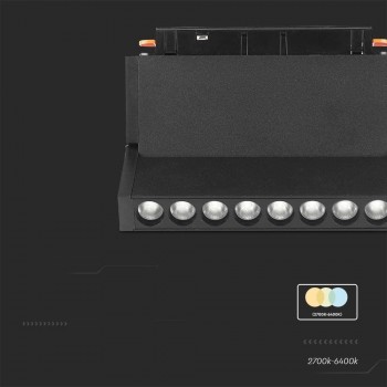 Rail luminaire 48V V-TAC 10W LED SMART WiFi TRACKLIGHT 3in1 Black VT-3610 2700K-6400K 900lm