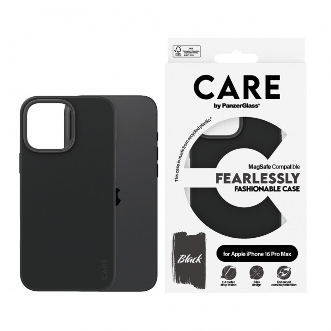 PanzerGlass CARE by Fashionable Case Black w. MagSafe iPhone 16 Pro Max PanzerGlass CARE by Fashionable Case Black w. MagSafe iPhone 16 Pro Max