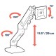 Ergotron HX DESK SINGLE MONITORARM WHITE/42IN 9-19KG TILT 75 MIS-D 10Y W