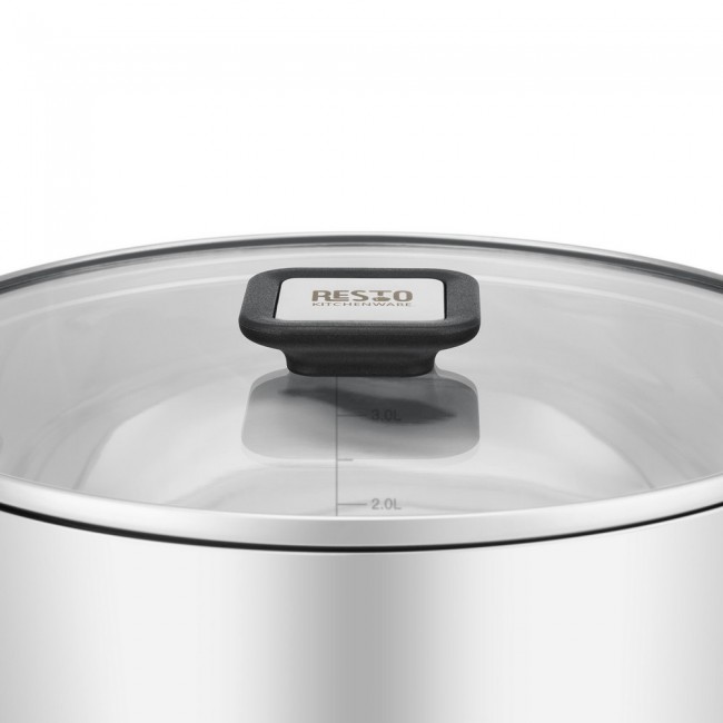 Resto Kitchenware Anser 4.4 L Round Black, Stainless steel