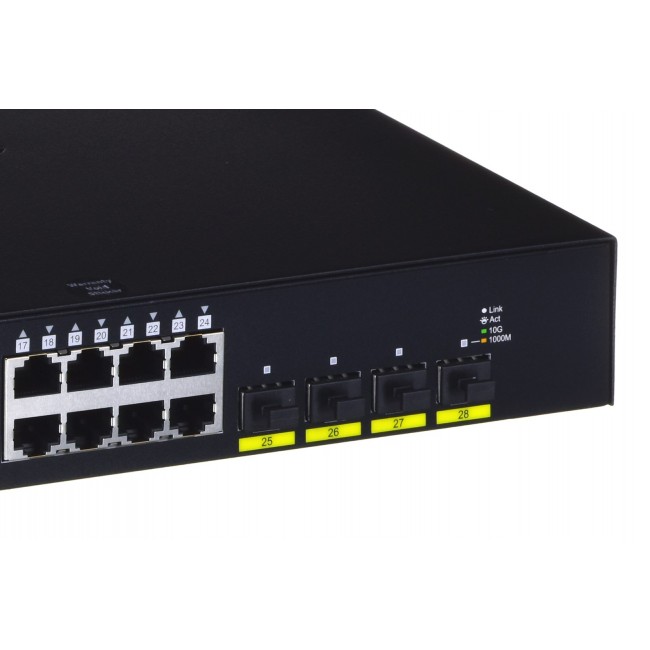Switch D-Link DGS-1250-28XMP/E Gigabit Ethernet (10/100/1000) Power over Ethernet (PoE) Black