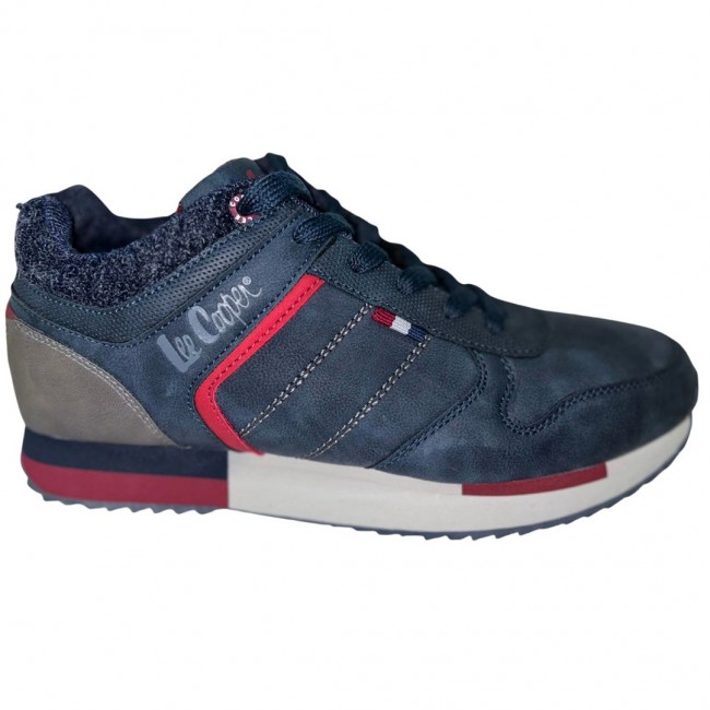 Lee Cooper Men's Shoes Navy Red LCJ-21-29-0642M Lee Cooper Men's Shoes Navy Red LCJ-21-29-0642M