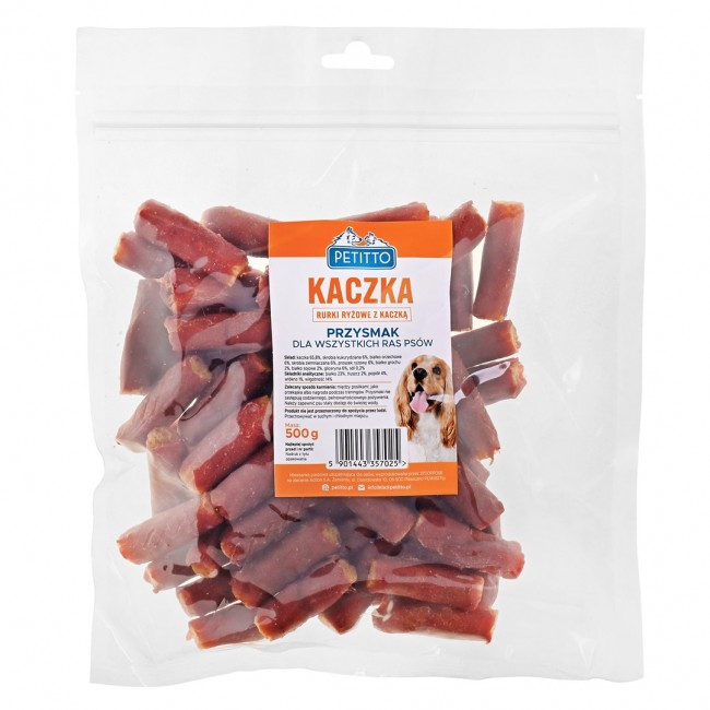 PETITTO Rice sticks with duck - dog treat - 500g