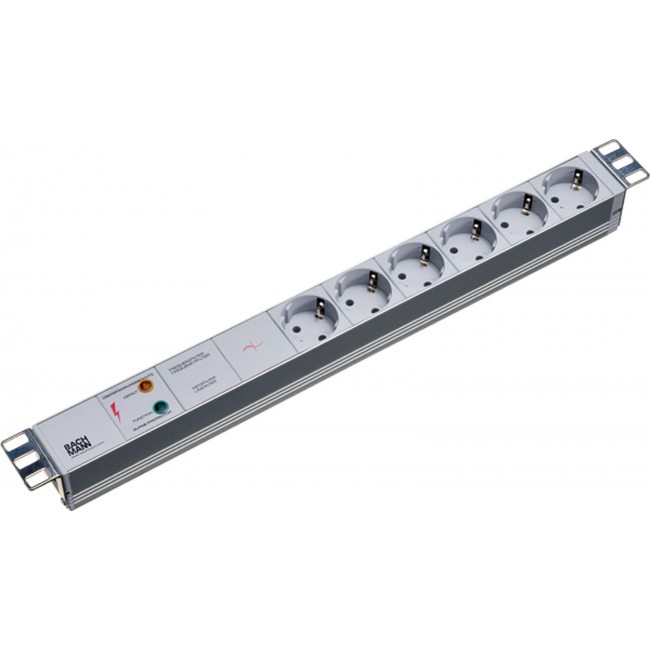 Bachmann 333.402 power extension 2 m 6 AC outlet(s) Indoor Grey