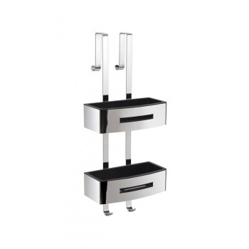 POSEIDON SHWR BASKET RECTANG POLISH/BLK
