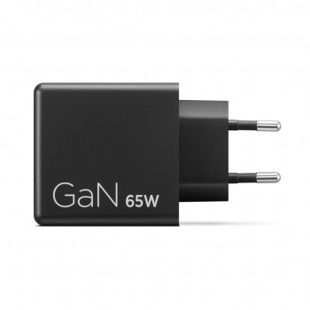 Lenovo Dual USB-C 65W GaN Charger Universal Black AC Indoor