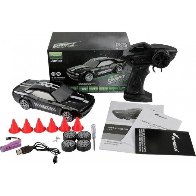 Amewi Drift Muscle Car 4WD 1:20 RTR schwarz Mit Unterbodenbe