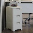 CURVER Rattan 206313 Storage Unit with 3 14 L Drawers, Dark Brown