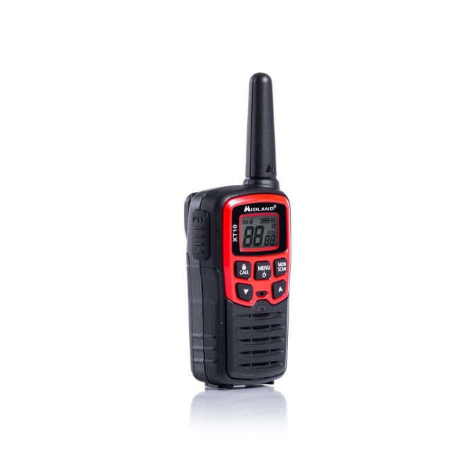 Midland XT10 two-way radio 16 channels 446.00625 - 446.09375 MHz Black, Red