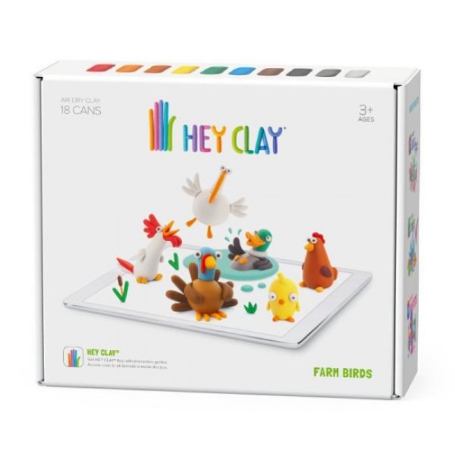 Hey Clay Plastic Mass Farm Birds 18009CEE