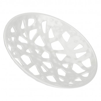 Traifori melamine round bowl - White, 36 cm
