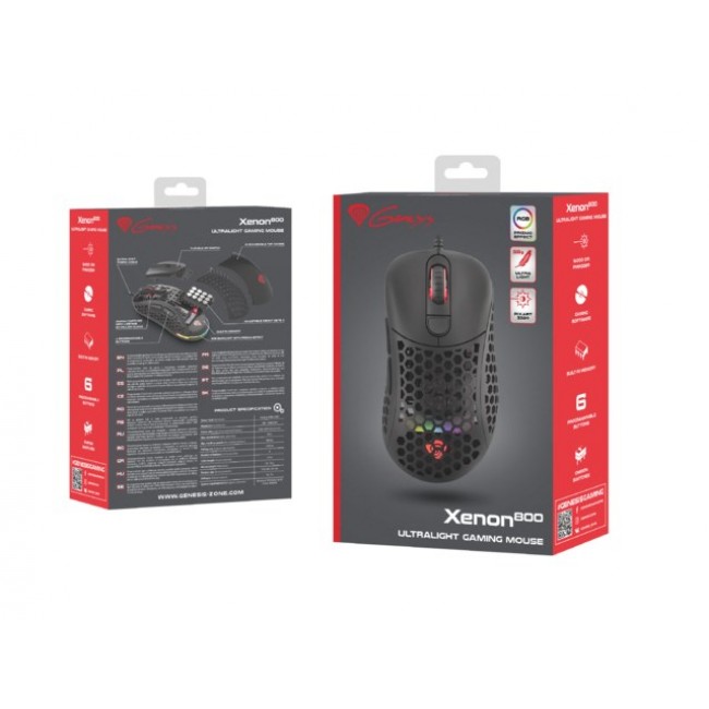 GENESIS Xenon 800 mouse Gaming Right-hand USB Type-A Optical 16000 DPI