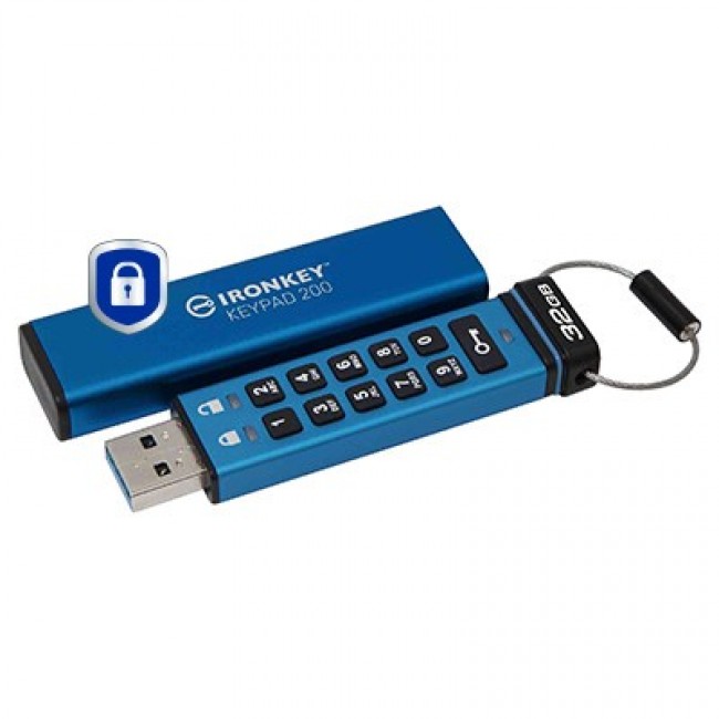 Kingston Technology IronKey 32GB Keypad 200, FIPS 140-3 Lvl 3 AES-256 Hardware Encrypted Kingston Technology IronKey 32GB Keypad 200, FIPS 140-3 Lvl 3 AES-256 Hardware Encrypted