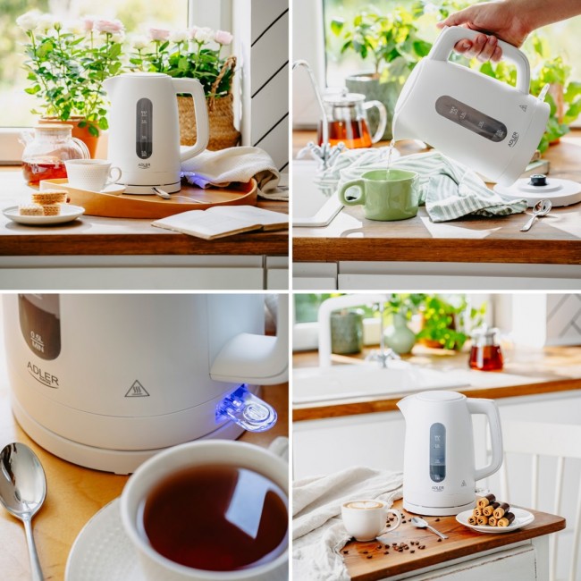ADLER AD 1379W WHITE ELECTRIC KETTLE
