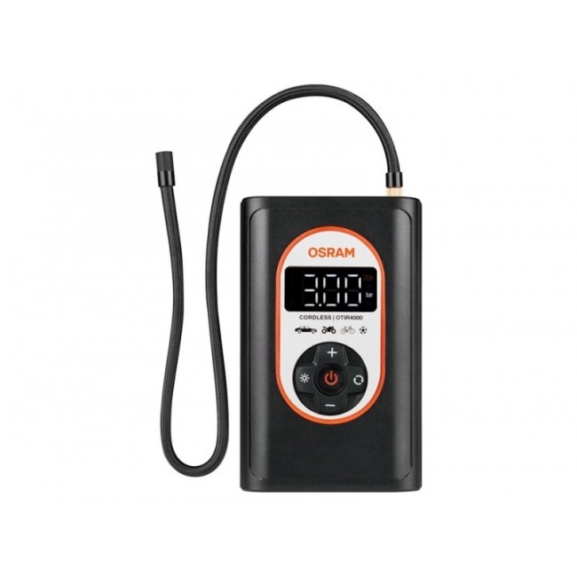 12V Compressor, 8.3bar - Rechargeable Tire Inflator with Digital Backlit Display 12V Compressor, 8.3bar - Rechargeable Tire Inflator with Digital Backlit Display
