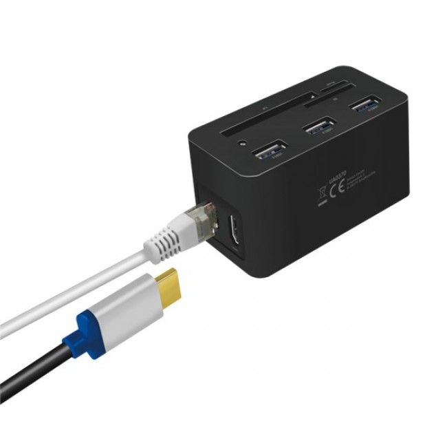 LogiLink UA0370 laptop dock/port replicator Wired USB 3.2 Gen 1 (3.1 Gen 1) Type-C Black
