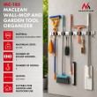 Maclean wall-mounted organizer for garden tools and mops, steel, with hooks, max. load 20 kg, width 60 cm, MC-185 Maclean wall-mounted organizer for garden tools and mops, steel, with hooks, max. load 20 kg, width 60 cm, MC-185