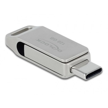 DeLOCK USB 5 Gbps USB-C + Type-A Memory Stick 128 GB - Metal Housing